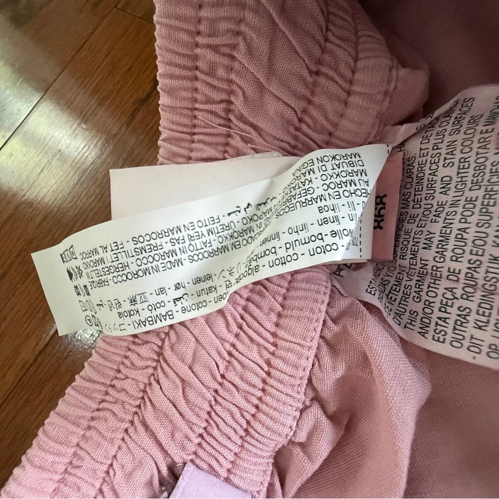 Zara Light Pink Drawstring Pants